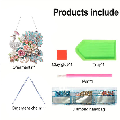 Acrylic Special Shape Animals Diamond Painting Ornaments for Garden Window Decor