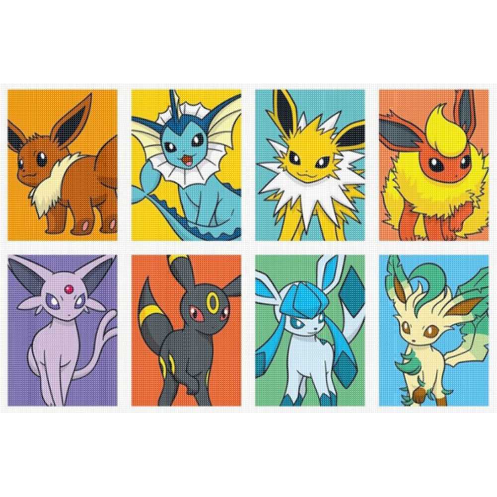 Pokémon - 11CT Stamped Cross Stitch 60*40CM
