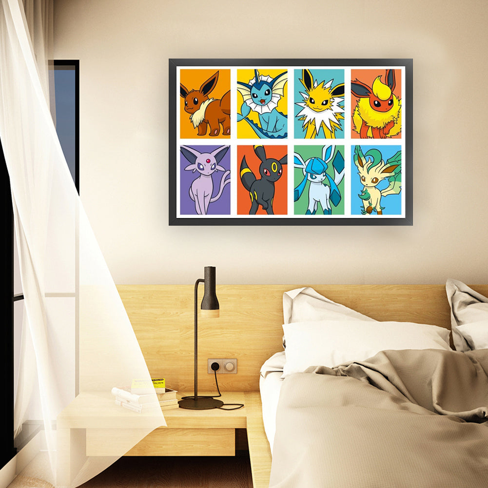 Pokémon - 11CT Stamped Cross Stitch 60*40CM