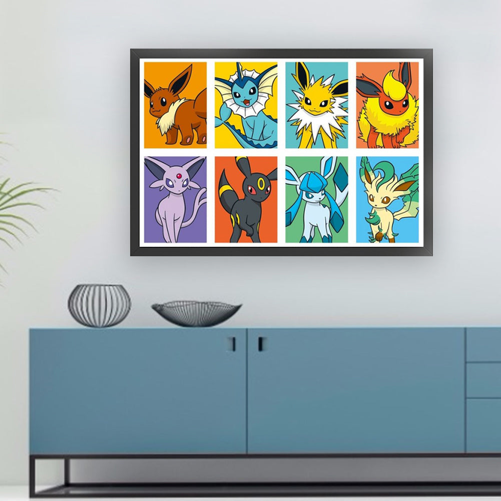 Pokémon - 11CT Stamped Cross Stitch 60*40CM