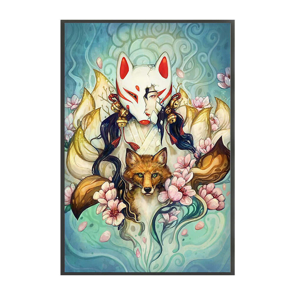 Japanese Fox - 11CT Stamped Cross Stitch 50*75CM