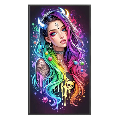 Cool Girl - 11CT Stamped Cross Stitch 40*70CM