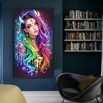 Cool Girl - 11CT Stamped Cross Stitch 40*70CM