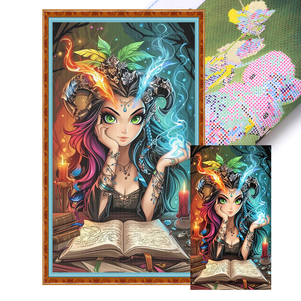 Cool Girl - 11CT Stamped Cross Stitch 40*70CM