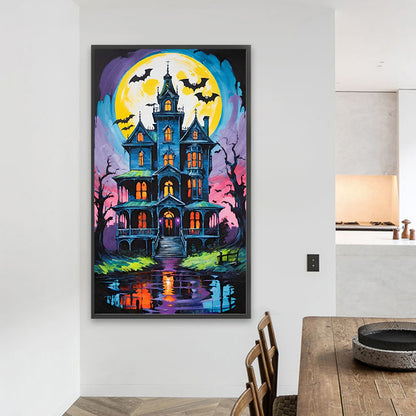 Mysterious Horror House - Full AB Round Drill Diamond Painting 40*70CM