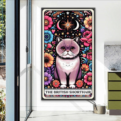 British Shorthair Cat - Full AB Round Drill Diamond Painting 40*70CM