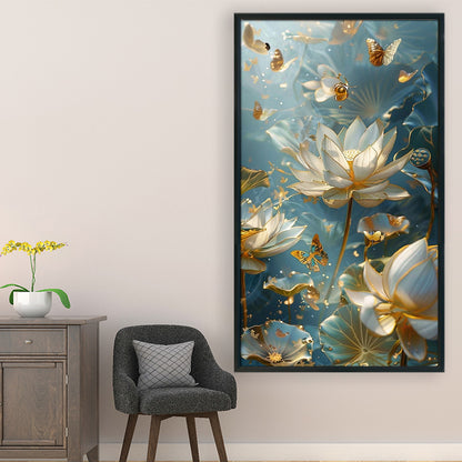 Lotus - 11CT Stamped Cross Stitch 40*70CM