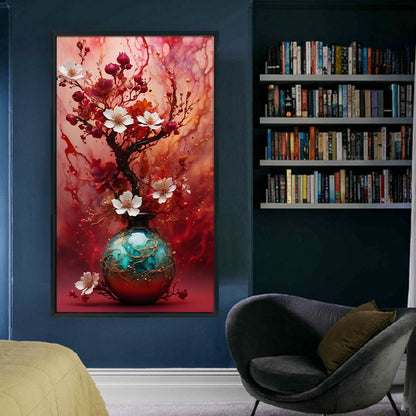 Vase - 11CT Stamped Cross Stitch 40*70CM