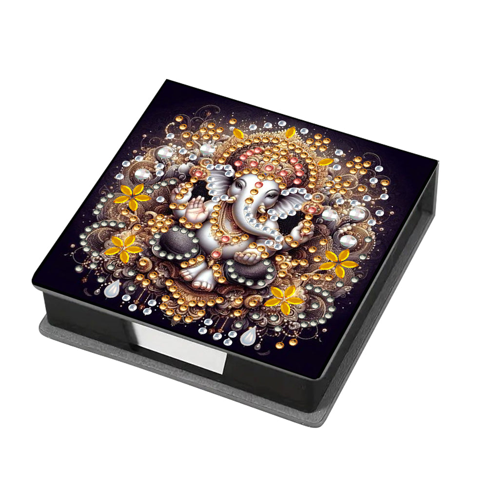 Leather 5D Diamond Painting Kit Note Box Diamond Art Notepad Box for Home Office