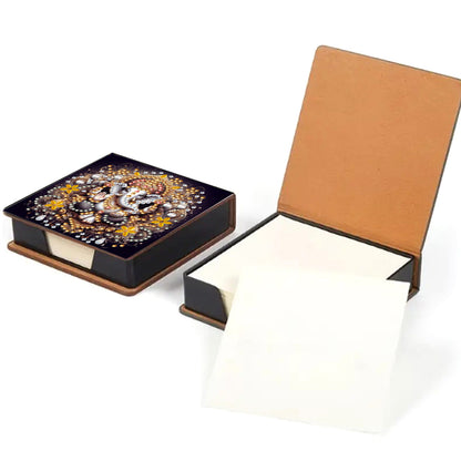 Leather 5D Diamond Painting Kit Note Box Diamond Art Notepad Box for Home Office