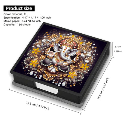 Leather 5D Diamond Painting Kit Note Box Diamond Art Notepad Box for Home Office