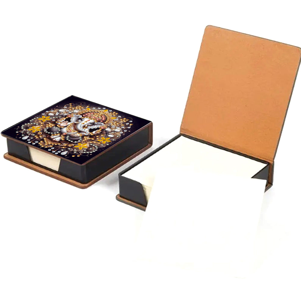 Leather 5D Diamond Painting Kit Note Box Diamond Art Notepad Box for Home Office