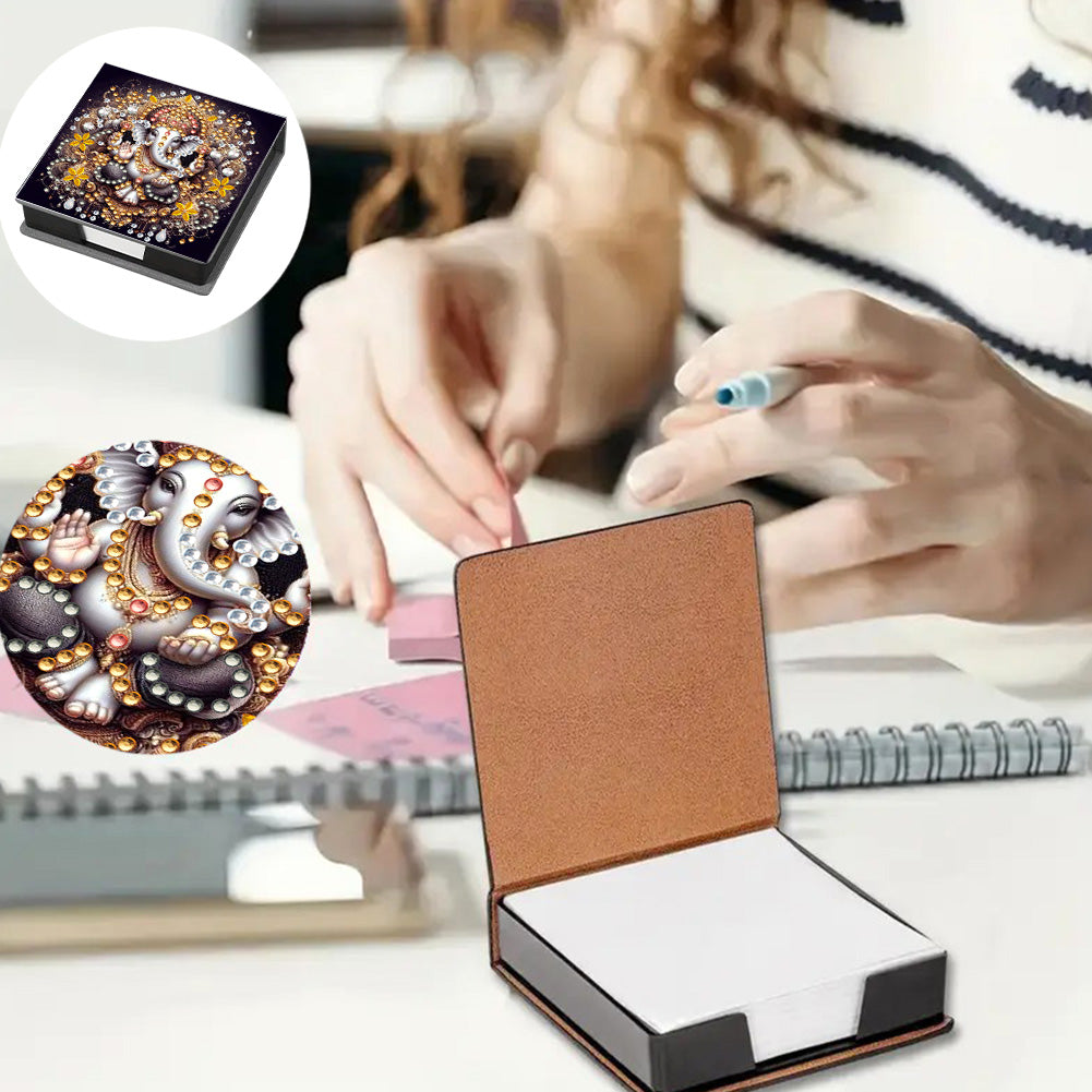 Leather 5D Diamond Painting Kit Note Box Diamond Art Notepad Box for Home Office