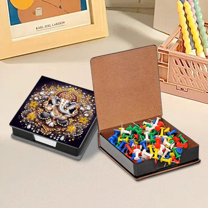 Leather 5D Diamond Painting Kit Note Box Diamond Art Notepad Box for Home Office