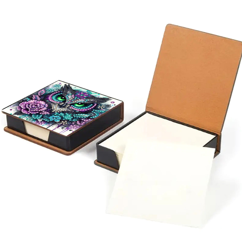 Leather 5D Diamond Painting Kit Note Box Diamond Art Notepad Box for Home Office