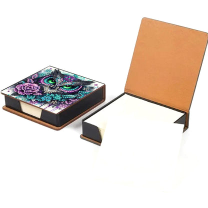 Leather 5D Diamond Painting Kit Note Box Diamond Art Notepad Box for Home Office