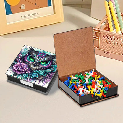Leather 5D Diamond Painting Kit Note Box Diamond Art Notepad Box for Home Office
