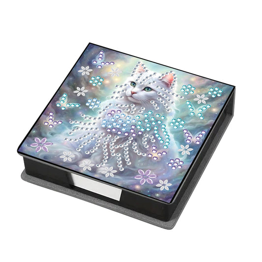 Leather 5D Diamond Painting Kit Note Box Diamond Art Notepad Box for Home Office