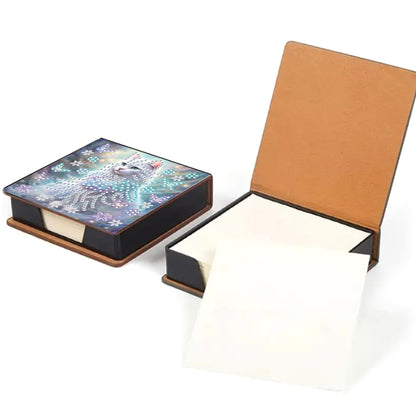 Leather 5D Diamond Painting Kit Note Box Diamond Art Notepad Box for Home Office