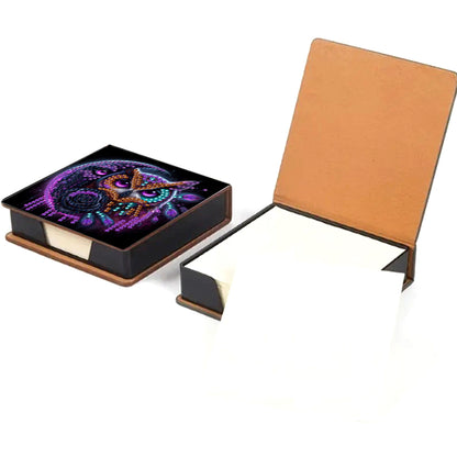 Leather 5D Diamond Painting Kit Note Box Diamond Art Notepad Box for Home Office
