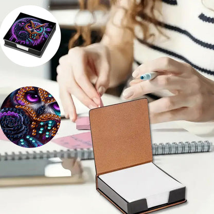 Leather 5D Diamond Painting Kit Note Box Diamond Art Notepad Box for Home Office