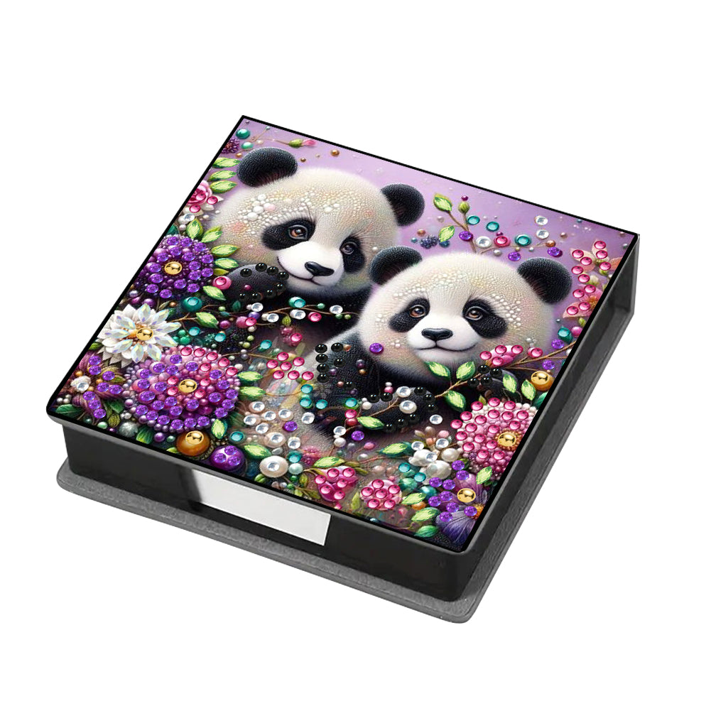 Leather 5D Diamond Painting Kit Note Box Diamond Art Notepad Box for Home Office
