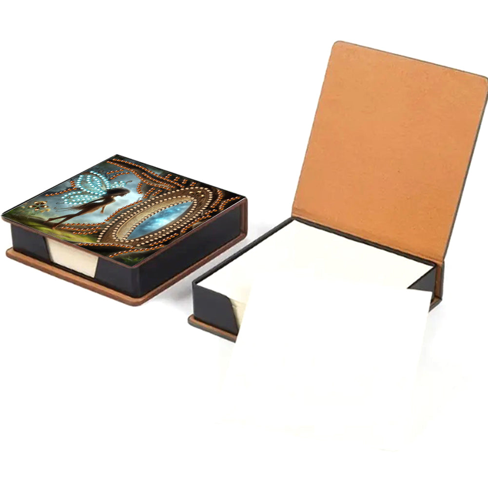 Leather 5D Diamond Painting Kit Note Box Diamond Art Notepad Box for Home Office