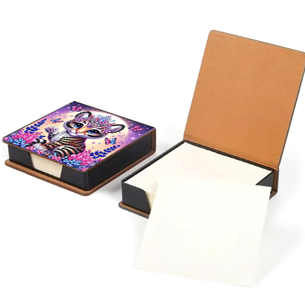 Leather 5D Diamond Painting Kit Note Box Diamond Art Notepad Box for Home Office