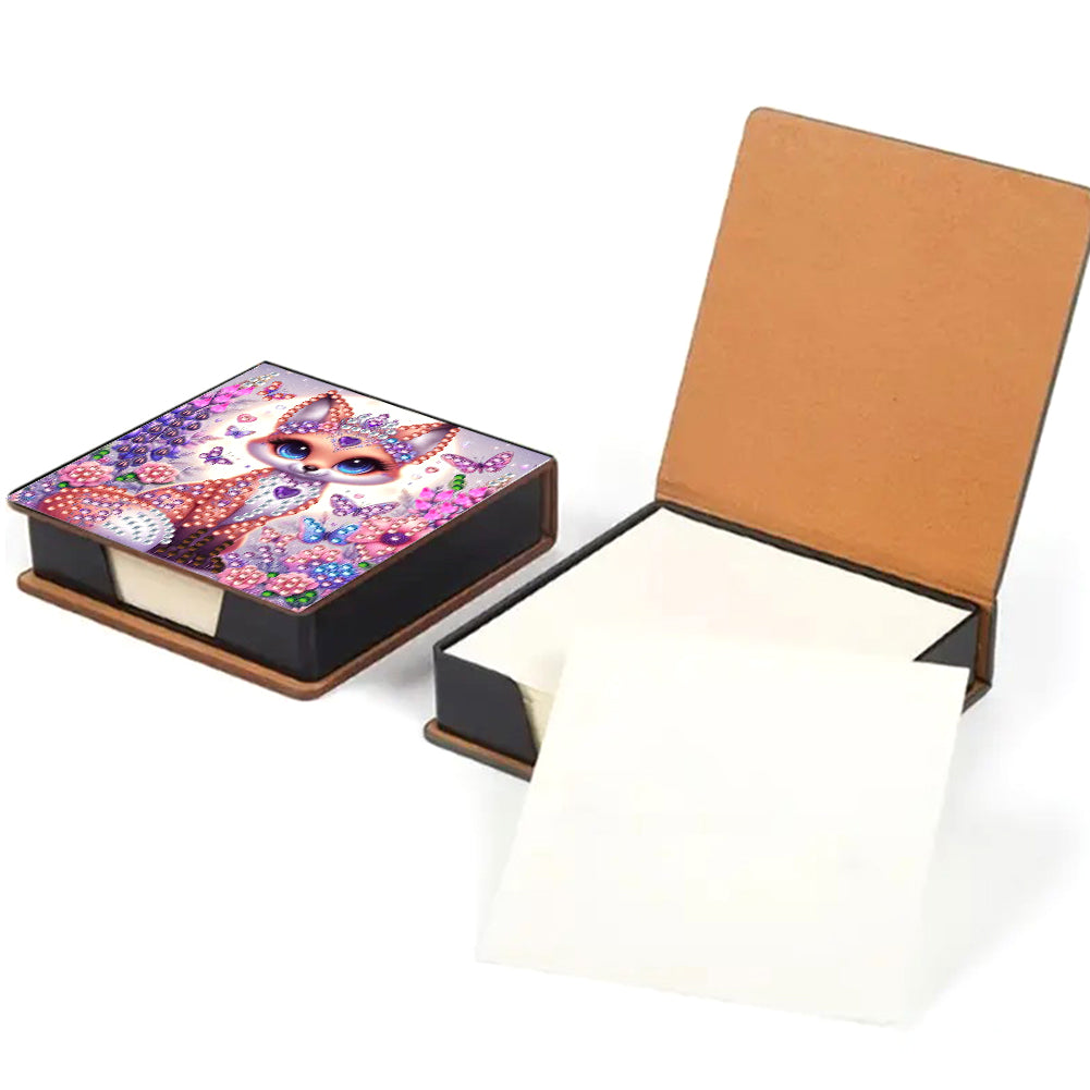 Leather 5D Diamond Painting Kit Note Box Diamond Art Notepad Box for Home Office