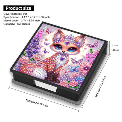 Leather 5D Diamond Painting Kit Note Box Diamond Art Notepad Box for Home Office