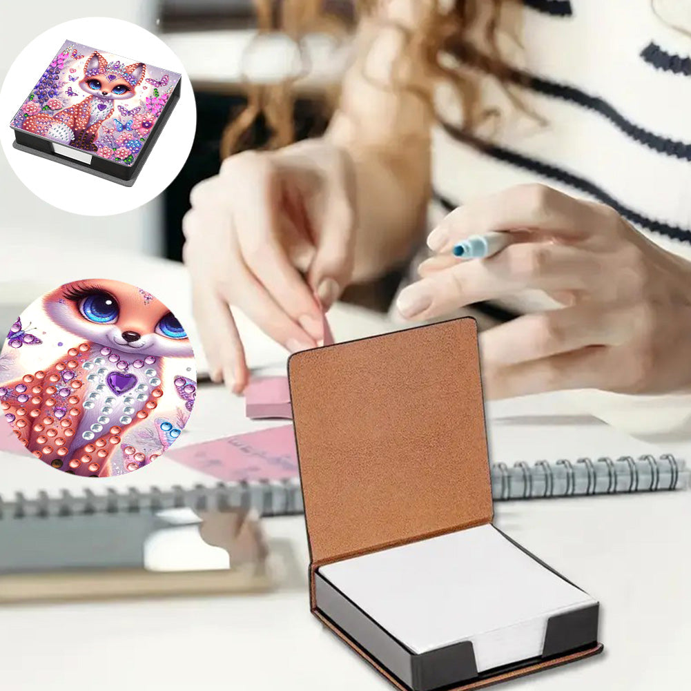 Leather 5D Diamond Painting Kit Note Box Diamond Art Notepad Box for Home Office