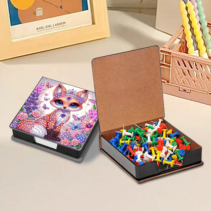 Leather 5D Diamond Painting Kit Note Box Diamond Art Notepad Box for Home Office