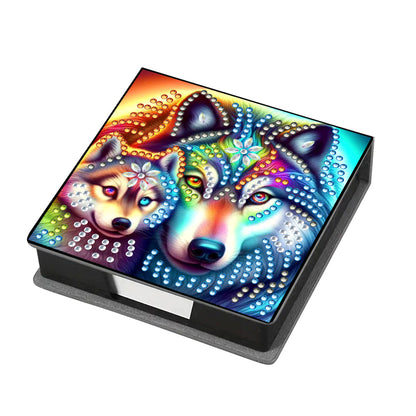 Leather 5D Diamond Painting Kit Note Box Diamond Art Notepad Box for Home Office