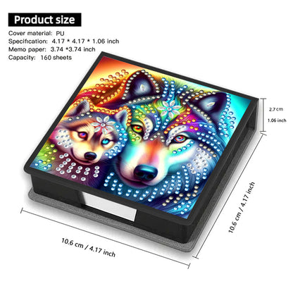 Leather 5D Diamond Painting Kit Note Box Diamond Art Notepad Box for Home Office