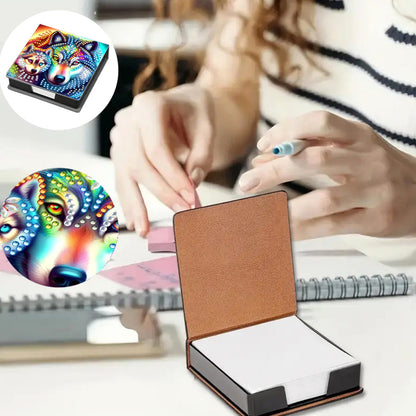 Leather 5D Diamond Painting Kit Note Box Diamond Art Notepad Box for Home Office