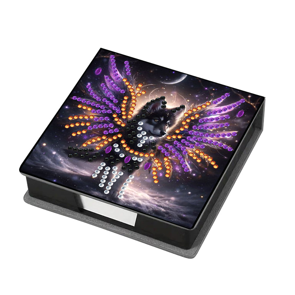 Leather 5D Diamond Painting Kit Note Box Diamond Art Notepad Box for Home Office