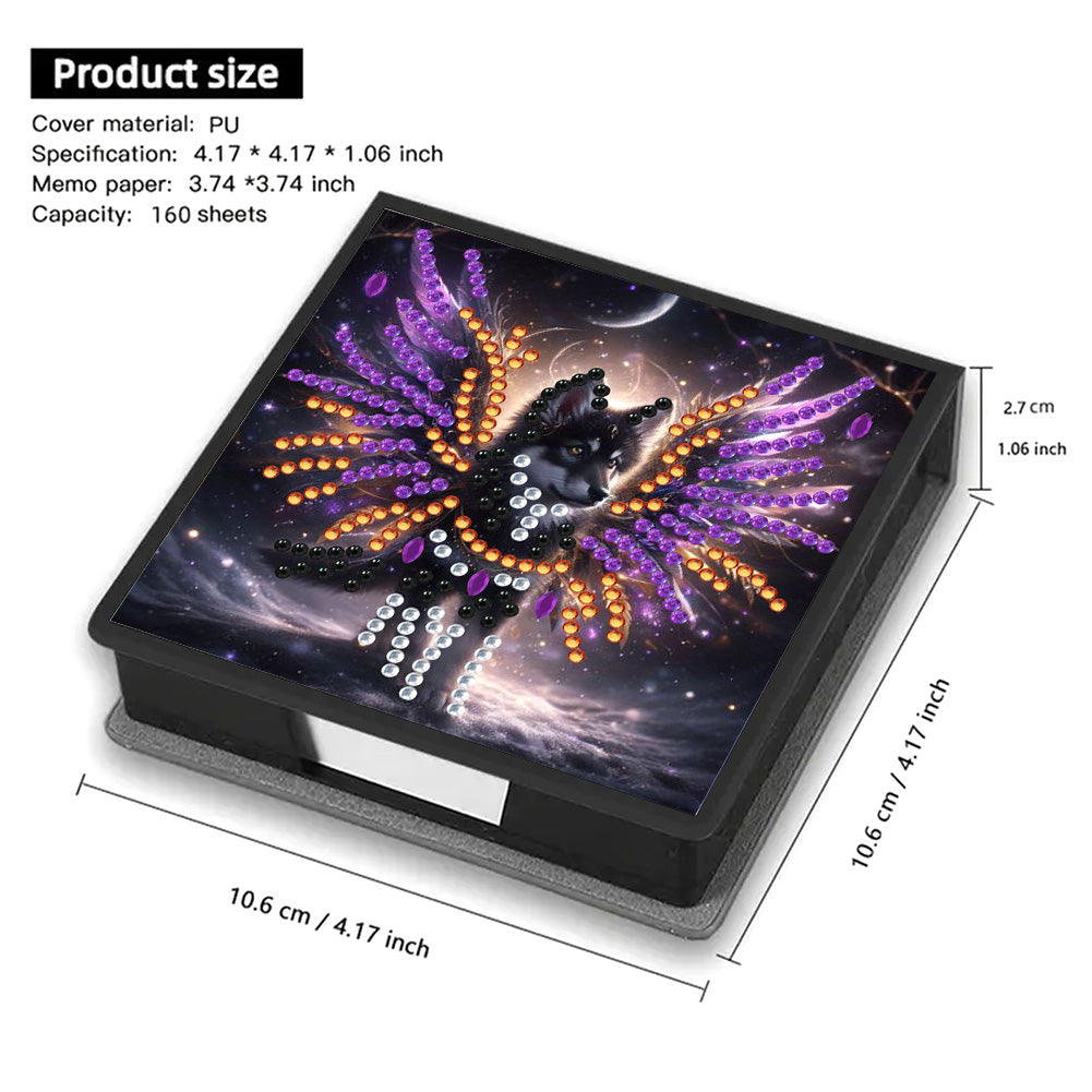 Leather 5D Diamond Painting Kit Note Box Diamond Art Notepad Box for Home Office