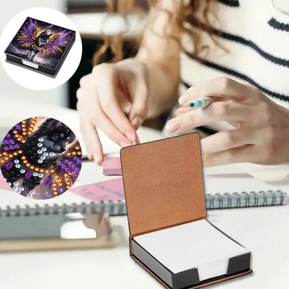 Leather 5D Diamond Painting Kit Note Box Diamond Art Notepad Box for Home Office