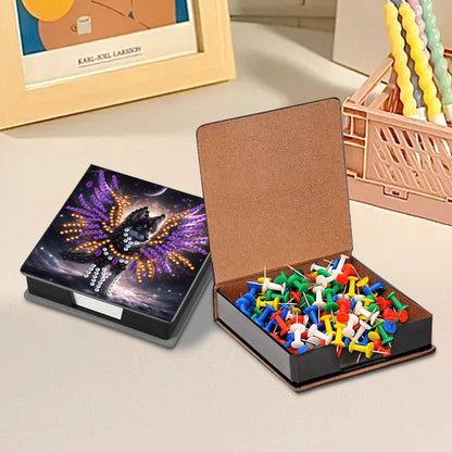 Leather 5D Diamond Painting Kit Note Box Diamond Art Notepad Box for Home Office