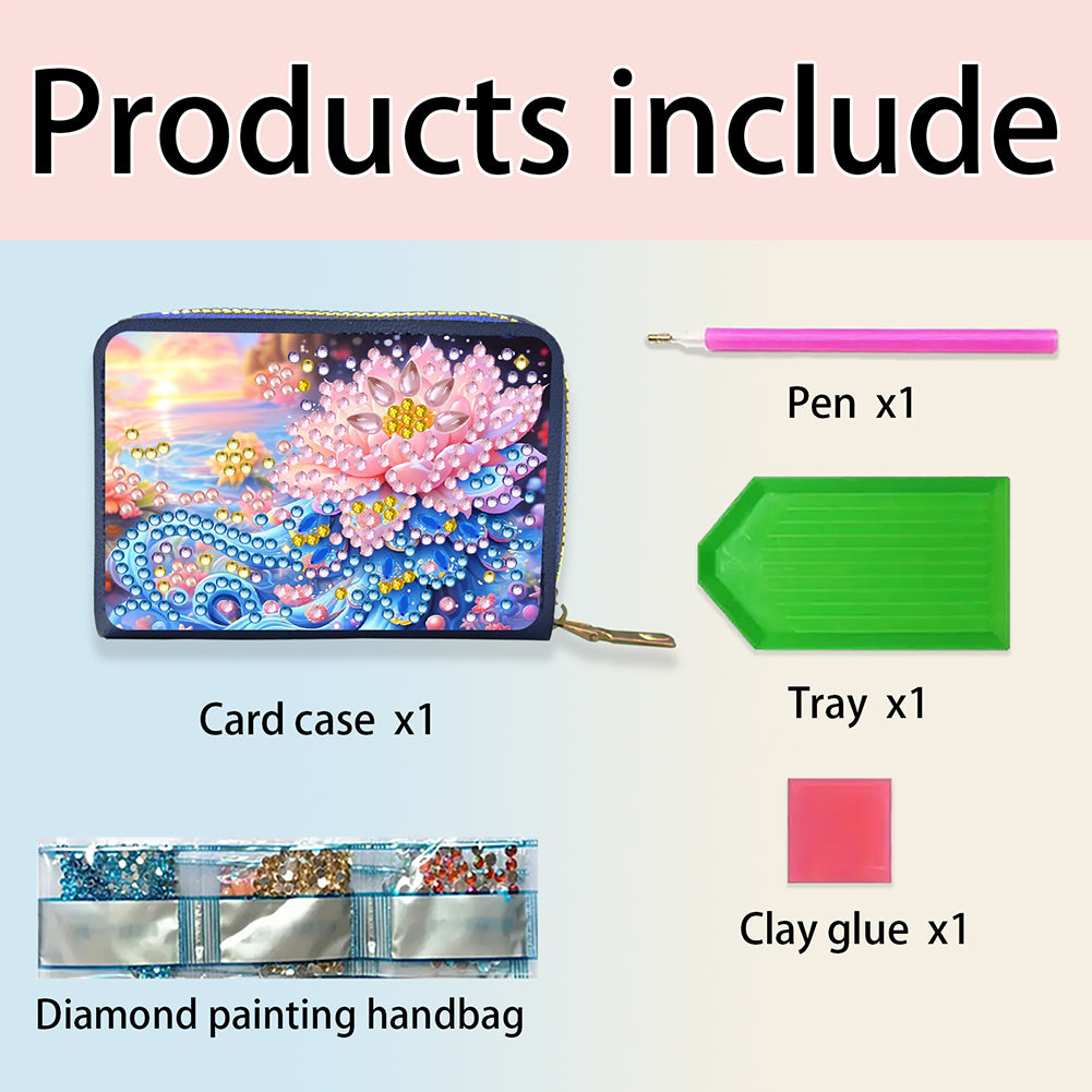 Diamond Painting Card Holder Coin Purse Diamond Art Wallet Pouch Gifts for Women
