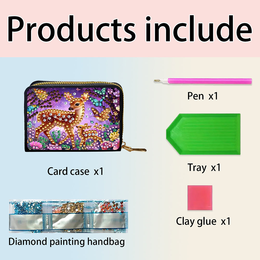 Diamond Painting Card Holder Coin Purse Diamond Art Wallet Pouch Gifts for Women