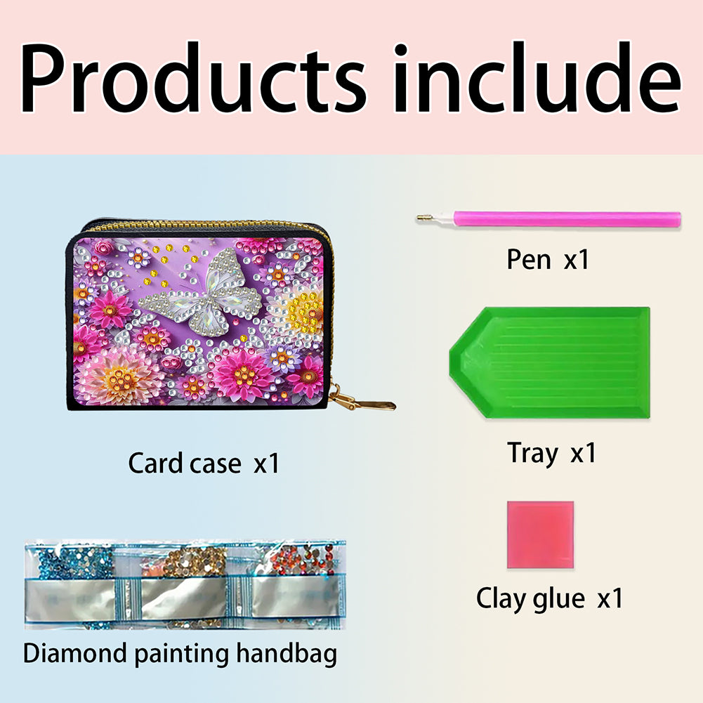 Diamond Painting Card Holder Coin Purse Diamond Art Wallet Pouch Gifts for Women