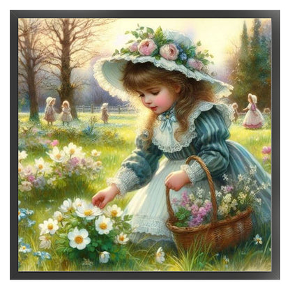 Lovely Girls - 11CT Stamped Cross Stitch 40*40CM