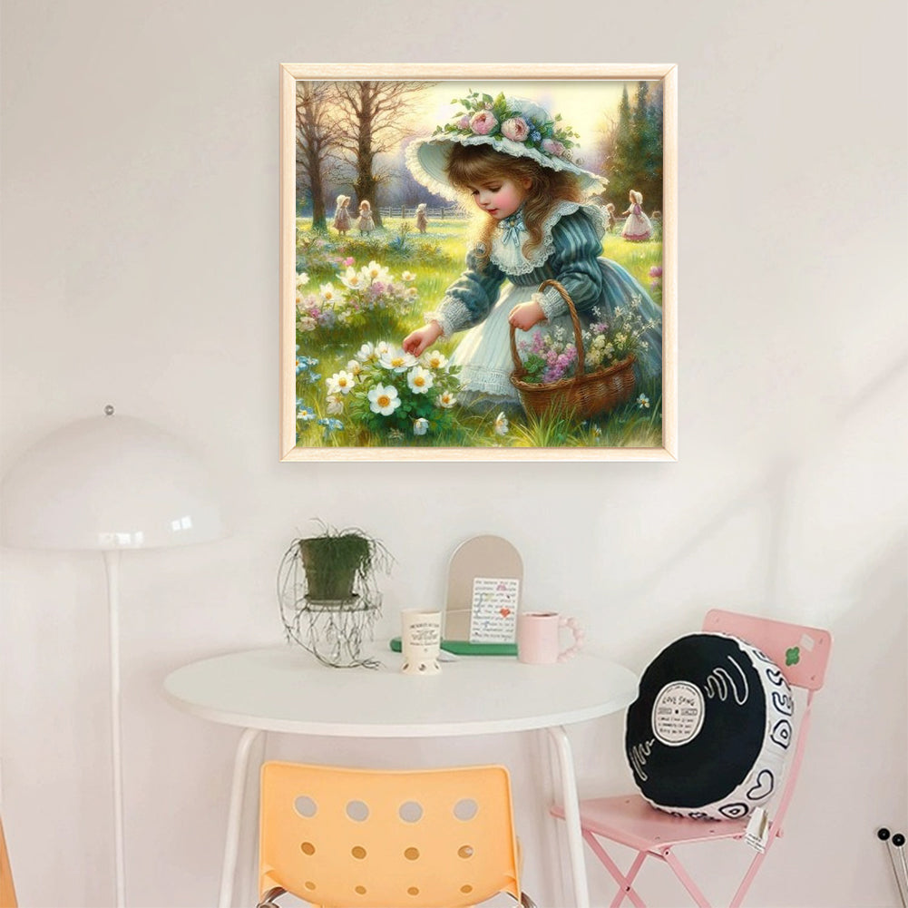 Lovely Girls - 11CT Stamped Cross Stitch 40*40CM