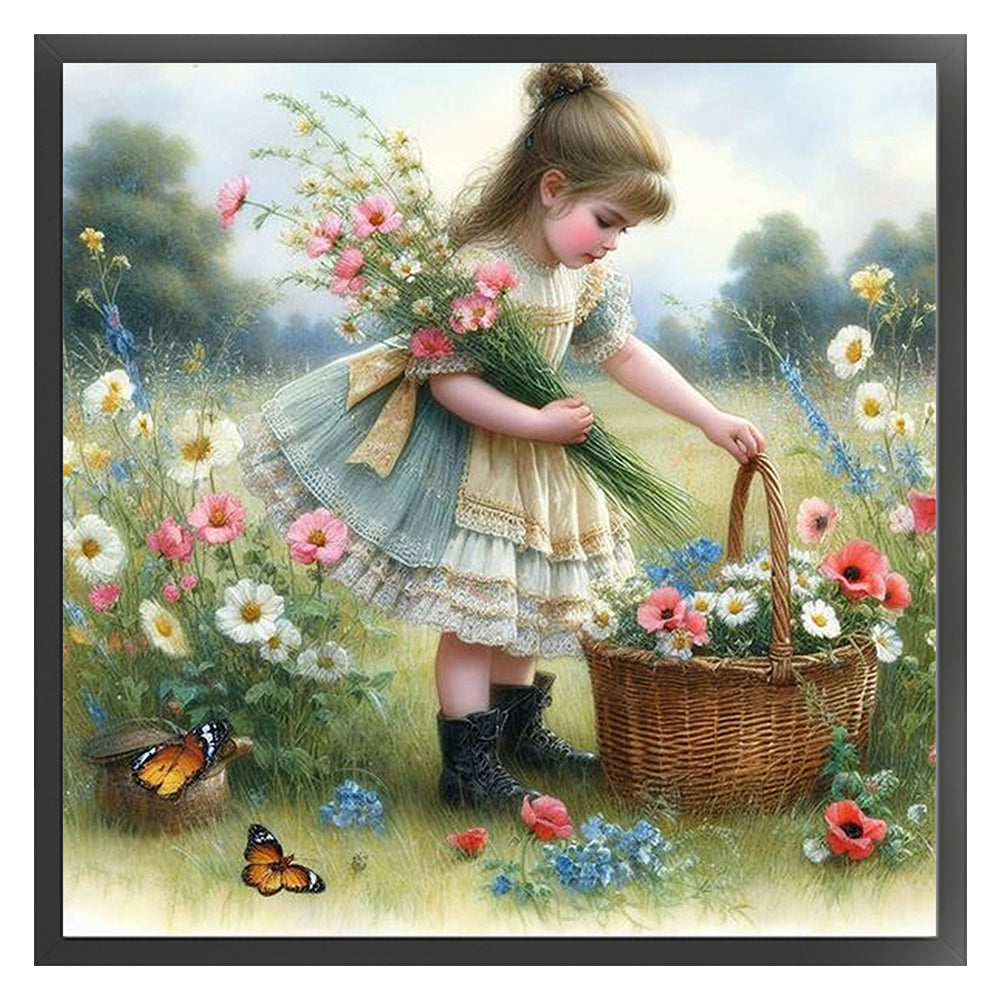 Lovely Girls - 11CT Stamped Cross Stitch 40*40CM