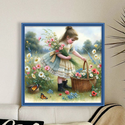 Lovely Girls - 11CT Stamped Cross Stitch 40*40CM