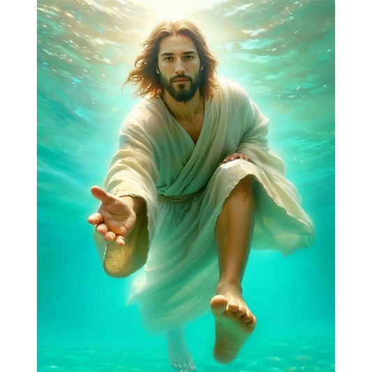 Jesus Saves - 11CT Stamped Cross Stitch 40*50CM