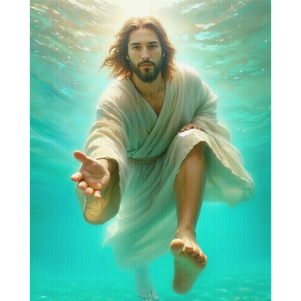 Jesus Saves - 11CT Stamped Cross Stitch 40*50CM