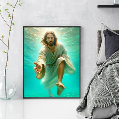 Jesus Saves - 11CT Stamped Cross Stitch 40*50CM