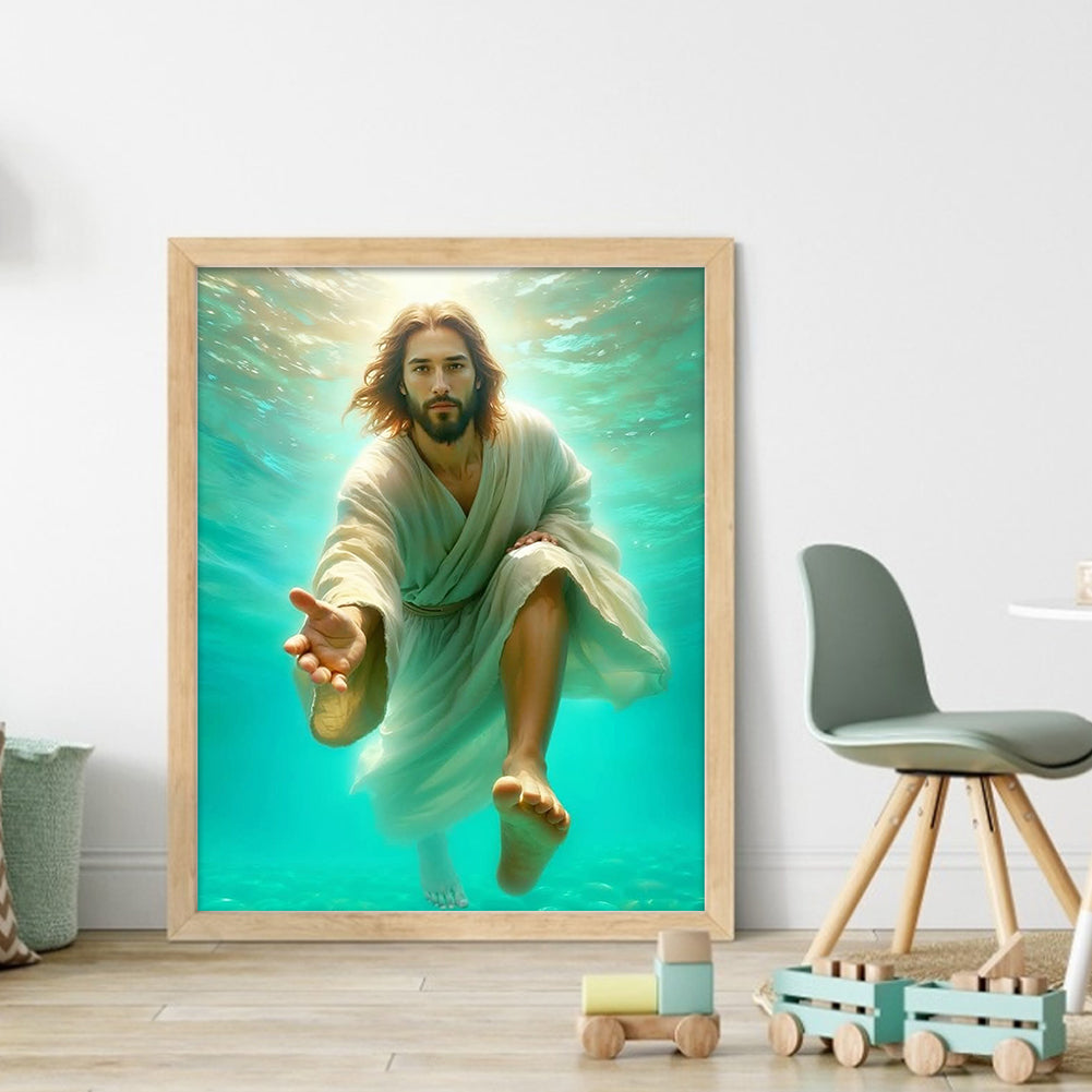 Jesus Saves - 11CT Stamped Cross Stitch 40*50CM